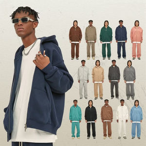 Sudadera con capucha unisex de forro polar 100% algodón de 280 g, con cremallera, tipo cárdigan de doble cremallera, ajuste regular, para invierno, venta al por mayor, personalizada - Product Image 2