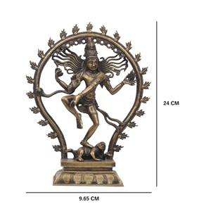 Fantaisie Design moderne Natraj Figurine en laiton décoratif pour la maison pièce maîtresse de Table dorée motif Animal disponible pour la vente en vrac inde - Product Image 6