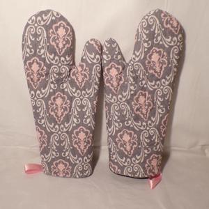 100% coton gris imprimé fleuri four mitaine cuisine décor doux durable réutilisable écologique en gros de haute qualité confortable - Product Image 3