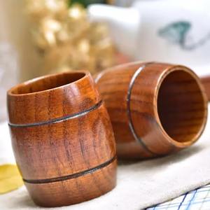 Verres écologiques tasse à boire en bois top vente tasses à boissons en bois fournitures de bar naturelles - Product Image 2