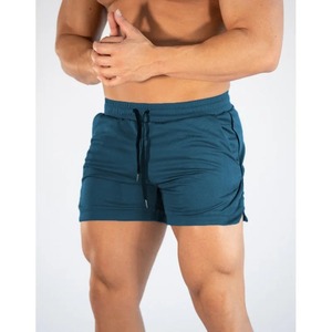 Shorts décontractés pour hommes en toile respirante, tendance, amples, pour le sport et le fitness, en coton 100% uni, taille élastique - Product Image 2