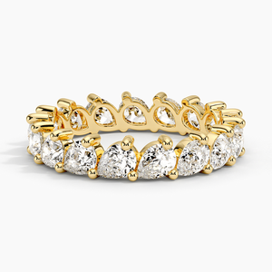 Classic 10K Gold Wedding Bands with Pear Shape Lab Grown Diamonds Elegant Engagement and Party Jewelry Gift for Women - Product Image 2