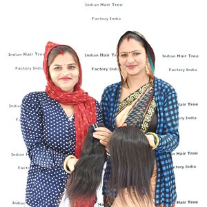 Extensiones de cabello humano Remy indio recto sedoso virgen Natural 100% opción económica de estilo súper ondulado de Color negro sin procesar - Product Image 4