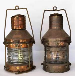 Juego de 2 lámparas mineras de latón perfectas para fiestas temáticas Retro Decoración tradicional e interiores de casas rústicas - Product Image 5