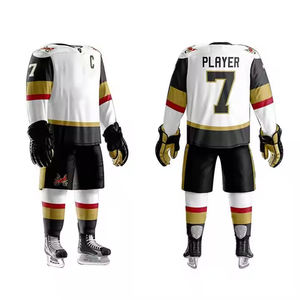 Ensemble d'uniformes de hockey sur glace personnalisés pour hommes avec logo de l'équipe imprimé ou brodé Maillot et pantalon à séchage rapide Vêtements de sport ODM pour match - Product Image 1