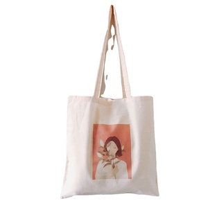 Sacs fourre-tout réutilisables de plage en toile de coton avec impression personnalisée de haute qualité pour l'épicerie - Product Image 2