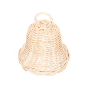 Campana de ratán de Navidad hecha a mano de primera calidad, adornos naturales rústicos para decoración navideña y regalos - Product Image 6