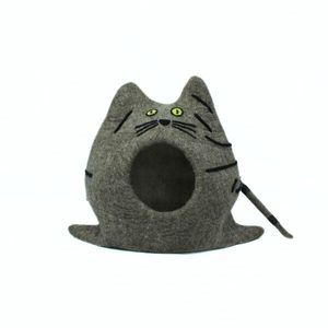 100% Wool Felt Cat Cave New Zealand Wool Cat <b>House</b> handmade felt cat cave - Product Image 6