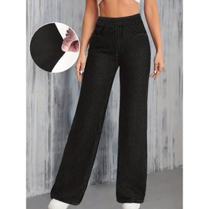 Pantalones Vaqueros Kadin Yuksel con Bolsillos Laterales, 38591 - Negro - Product Image 1