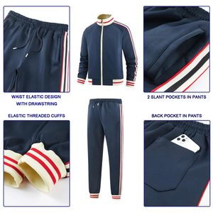 Venta al por mayor personalizado hombres mujeres chaqueta 2 piezas conjunto Jogger chándal transpirable Streetwear chándal correr gimnasio desgaste Unisex chándal - Product Image 5