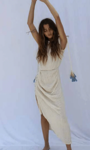 ชุดแมกซี่เดรสลำลองยาวปานกลางสำหรับผู้หญิงใส่ไปทะเลแขนสั้นผ่าข้างเซ็กซี่ยาวครึ่งน่องพิมพ์ดิจิตอลฟรีฤดูร้อน - Product Image 4