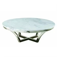 Azora Industries Table basse en aluminium massif de salon Table à manger en résine de rivière Table centrale ronde époxy de luxe