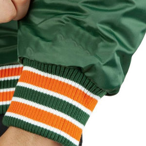 แจ็กเก็ตเบสบอลผ้าซาตินสำหรับผู้ชายเสื้อแจ็คเก็ตผ้าซาตินระบายอากาศ - Product Image 5