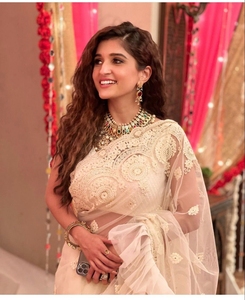 Saree de seda de Organza de último diseñador, Bordado de hilo de algodón con volante en el borde, venta al por mayor - Product Image 4