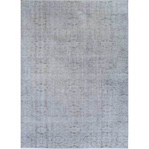 Vintage Grey Black Wool Hand Knotted <b>Rugs</b> Pae-1554 <b>Boho</b> Style for Home Living Room Medallion Rectangle Patchwork Abstract - Product Image 1