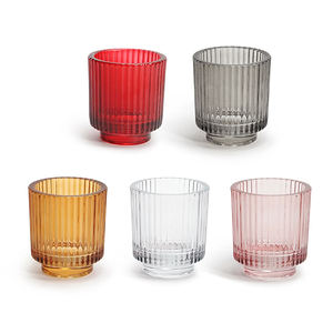 Bougeoir côtelé décoratif en verre pour intérieurs modernes et classiques à un prix abordable - Product Image 6