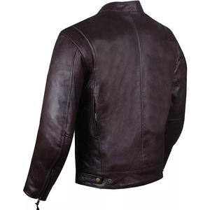 2025 venta al por mayor de alta calidad personalizada hombres chaqueta de cuero hombres Durable resistente al agua 100% chaqueta de cuero para hombres fabricación OEM - Product Image 3