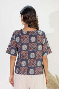 Hauts décontractés vintage pour femmes portant des hauts pour femmes à la mode Blouses et chemises Style décontracté occidental Ensemble de hauts et de chemises imprimés - Product Image 2