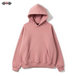 Sweat à capuche coupe régulière à épaules tombantes en polaire imprimée noire Premium pour hommes Logo personnalisé 100% coton Fabricants d'hiver - Product Image 1