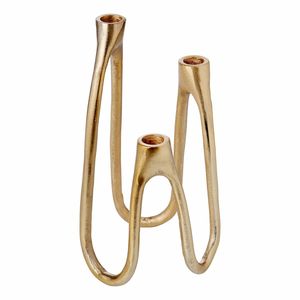 Bougeoir en métal de style moderne avec forme artistique idéal pour la décoration de la chambre à coucher et de la table du salon - Product Image 3