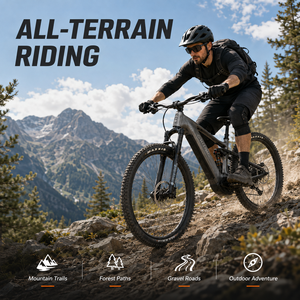 Bicicleta Eléctrica de Montaña Profesional de Alto Módulo <span class=keywords><strong>TWITTER</strong></span> de Fibra de Carbono con Motor Bafang y 12 Velocidades, 250W, 15AH - Product Image 3