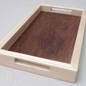 Bandeja rectangular de madera de diseño inteligente para servir, acabado Natural, tamaño estándar para el hogar y la boda, bandeja para servir comida hecha a mano - Product Image 3