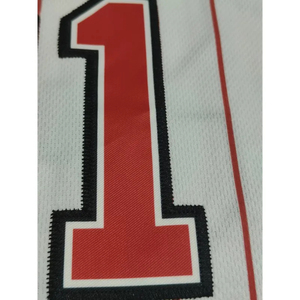 Top personalizado bordado transpirable últimas camisetas de baloncesto con logotipo personalizado sin mangas 100% poliéster - Product Image 6