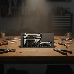 Assortiment de clés Usag de 12 pièces dans un plateau en plastique, différentes tailles pour une utilisation pratique - Product Image 3