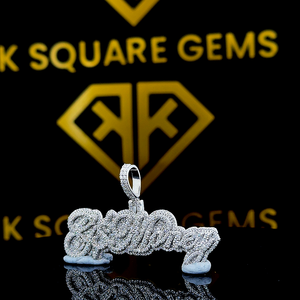 Colgante Hip Hop con Letra Personalizada, Colgante con Número Hip Hop para Hombre, Colgante de Moissanita, Joyería Hip Hop Ice Out - Product Image 2