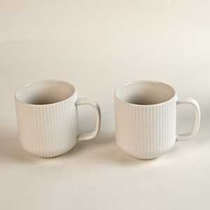 Tazas de Cerámica de Porcelana Fina con Diseño de Luna, Juego Nuevo de 2 Tazas de Café Pintadas a Mano Estilo Ins, Aptas para Lavavajillas, para Bebidas, Regalo - Product Image 1