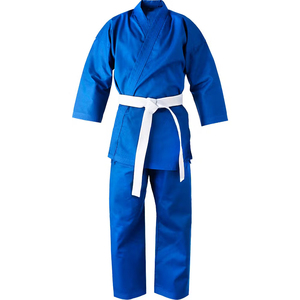 Combinaisons d'entraînement de karaté unisexes pour adultes, légères, en polyester/coton, extensibles, avec logo frontal, vêtements de boxe et d'arts martiaux - Product Image 6