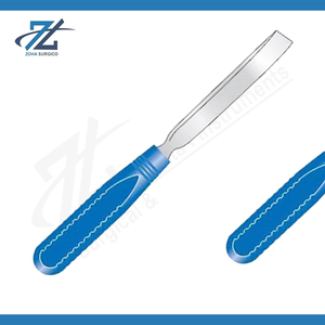 Osteotome manuel Capener en acier inoxydable, manche en acétal bleu Suregrip, droit, 255 mm, largeur 6 mm, instruments chirurgicaux fabriqués au Pakistan - Product Image 2