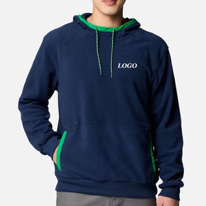 Sweat-shirt décontracté pour homme avec cordon de serrage, logo personnalisé et poche, design tendance et capuche pour les acheteurs en gros, pas cher 2026 - Product Image 1