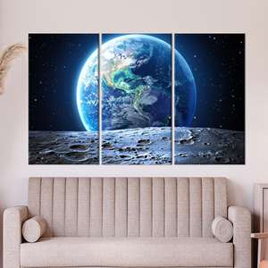 ภาพแขวนผนังลายวิวทิวทัศน์: งานศิลปะบนผ้าแคนวาสพิมพ์ลายเพื่อการตกแต่งอย่างหรูหรา,3P: ห่อหุ้มอย่างดี - Product Image 1