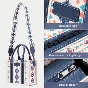 Große Kapazität Damenhandtaschen Western Bohemian Schulter-Umhängetasche Einkaufstasche Reise-Azteken-Tasche - Product Image 5