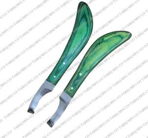 Cuchillo de pezuña de caballo de acero inoxidable, herramienta de recorte afilada para animales grandes, mano izquierda/derecha, reutilizable y ajustable - Product Image 1