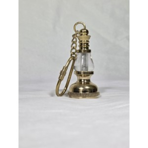 <b>Custom</b> Logo Handcrafted Brass Lantern <b>Keychain</b> with Compass Metal Business Gift - Product Image 2