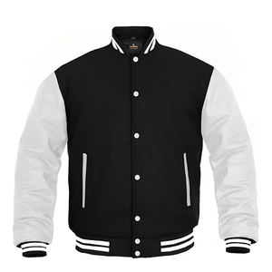 Las chaquetas universitarias de talla grande más exigentes para hombre, venta al por mayor, chaqueta con letras de invierno con logotipo personalizado en blanco - Product Image 6