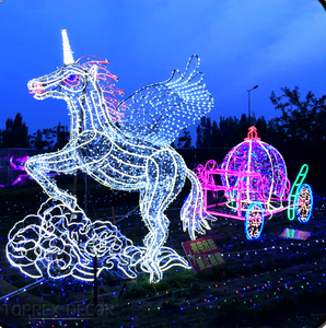 Lumière de motif LED de Noël en plein air en 3D, carrosse tiré par des <span class=keywords><strong>chevaux</strong></span> de Cendrillon, centre de table avec indice de protection IP65 à vendre - Product Image 5
