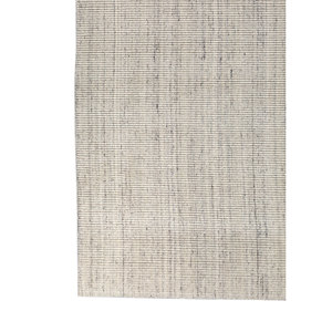 Alfombra de Lana Tejida a Mano Contour Ivory, Grande, 9x12, Estilo Clásico, Color Sólido, para Decoración de Sala de Estar, Pasillo, Hwl-75 - Product Image 4