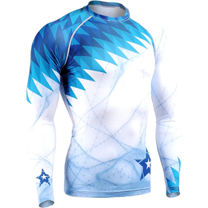 Rash Guard manga larga Rash Guard tamaño personalizado y diseños para hombres sublimación impresa ropa deportiva cómoda ropa para correr - Product Image 1