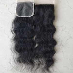 Malayo 100% Virgen cutícula alineada 4x4 HD Cierres de encaje suizo Precio al por mayor disponible Estilo ondulado Trama Extensiones de cabello Proveedor - Product Image 4
