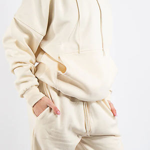 Vente en gros de survêtements pour femmes avec votre propre survêtement de course à pied Vêtements d'entraînement décontractés d'hiver Service personnalisé OEM Survêtement de jogging - Product Image 5