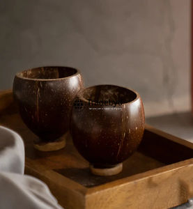 Natural Coconut <b>Cup</b> for Kids <b>Smoothies</b> Safe Eco Friendly Handmade Fun Coconut Shell Mug by Tradebyd - Product Image 2