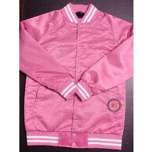 Veste universitaire en satin brillant de qualité supérieure unisexe, veste de baseball, veste bomber avec broderie personnalisée, fabricant OEM - Product Image 1