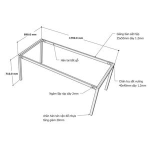 UConcept HCUC008 180x90 Assembly Table Legs Minimalist Design Cast Iron Aluminium for Dining Kitchen Furniture for Hospital Use - Product Image 3