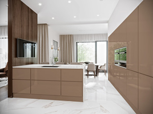 5019 Aplicación de cocina de diseño minimalista marrón de India - Product Image 2