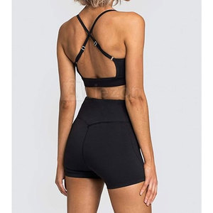 Haute qualité femmes Yoga haut et short ensemble vêtements de Fitness femmes Yoga haut et short pour les amateurs de sport - Product Image 2