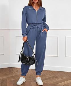 Ensembles deux pièces pour femmes de haute qualité Hauts et pantalons légers Coupe classique Couleurs personnalisées - Product Image 2