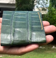 Portefeuille fait main de texture de crocodile de cuir de peau de vache avec la conception modelée unique